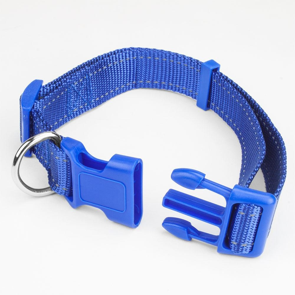 Large Blue Adjustable Reflective Collar