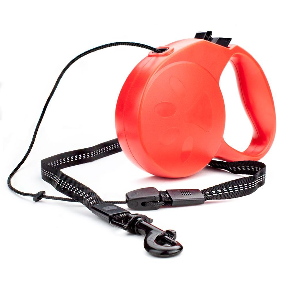 10-foot Red Extra-Small Retractable Dog Leash