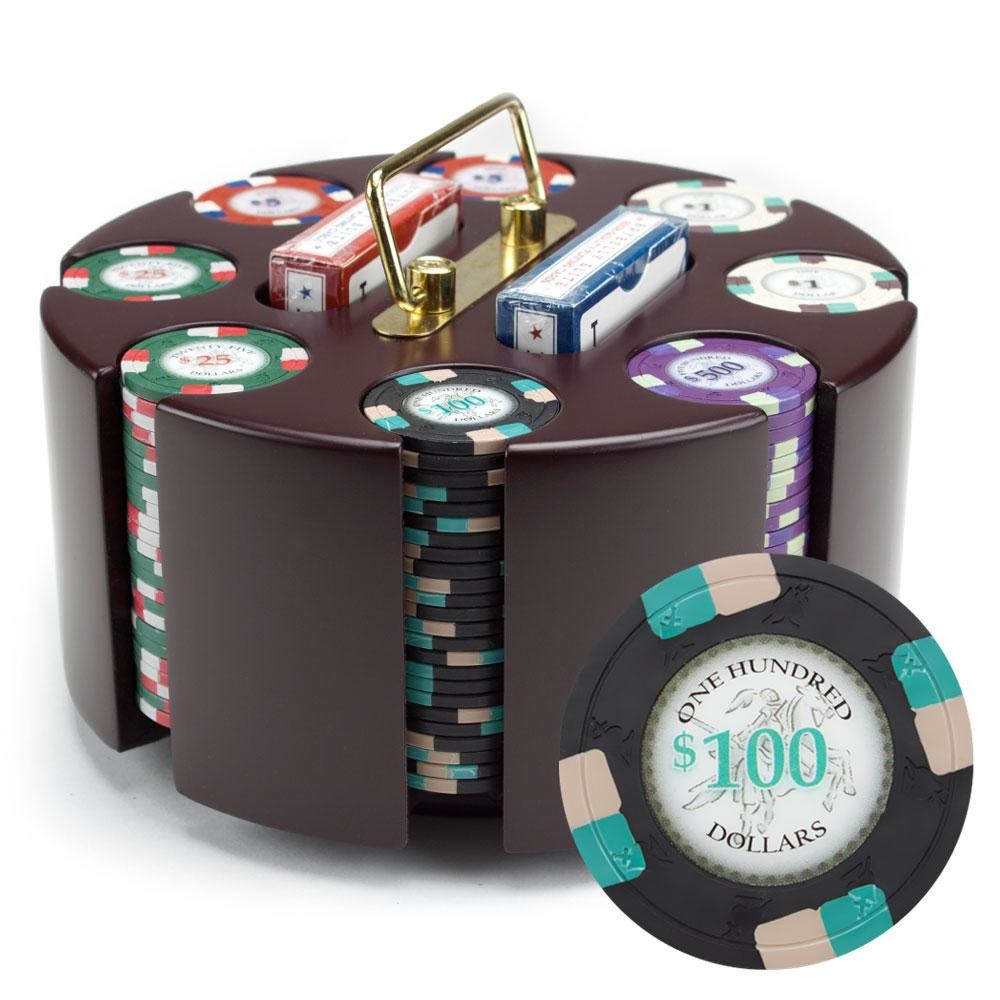 200ct Custom Claysmith Gaming Poker Knights Chip Carousel