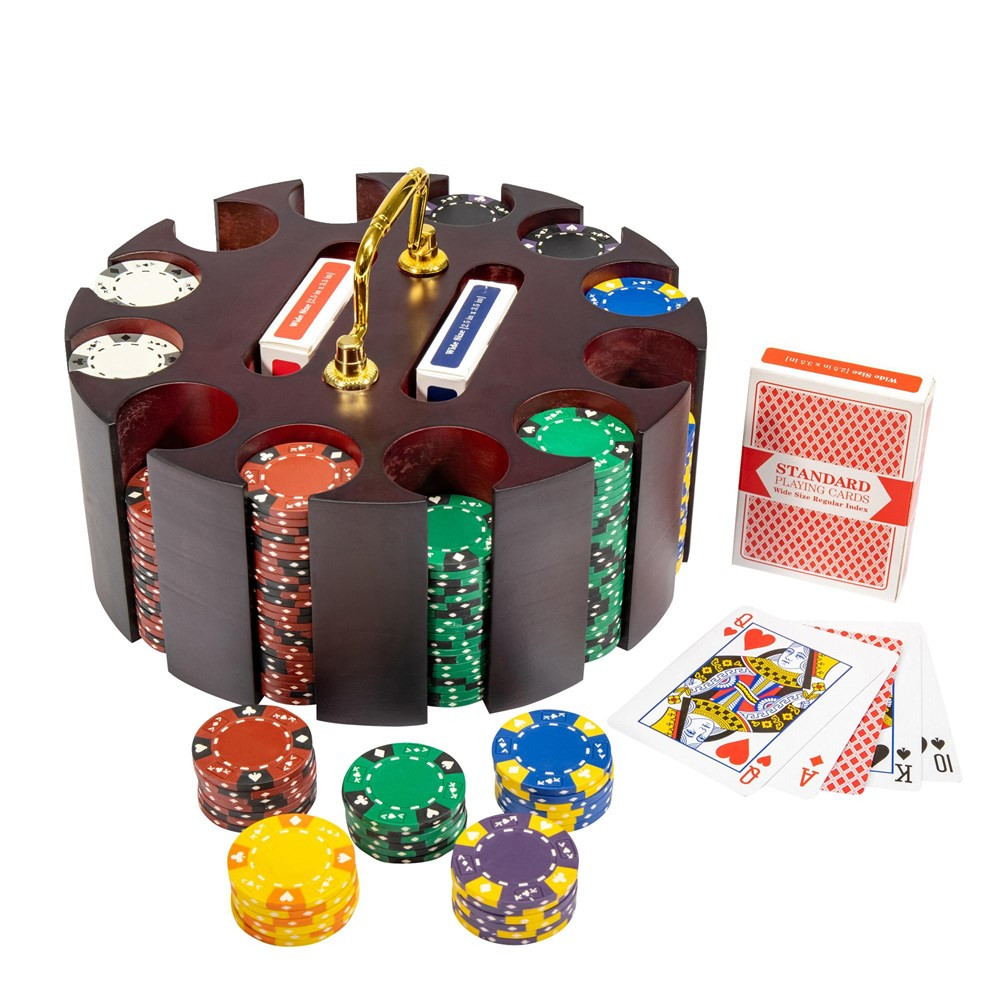 300 Ct - Pre-Packaged - Ace King Suited 14 G Wooden Carousel