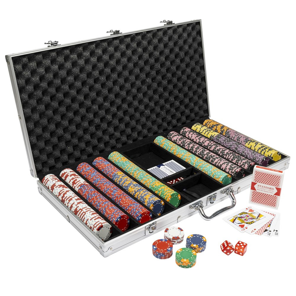 750 Ct Crown & Dice 14 Gram Poker Chip Set w/ Aluminum Case