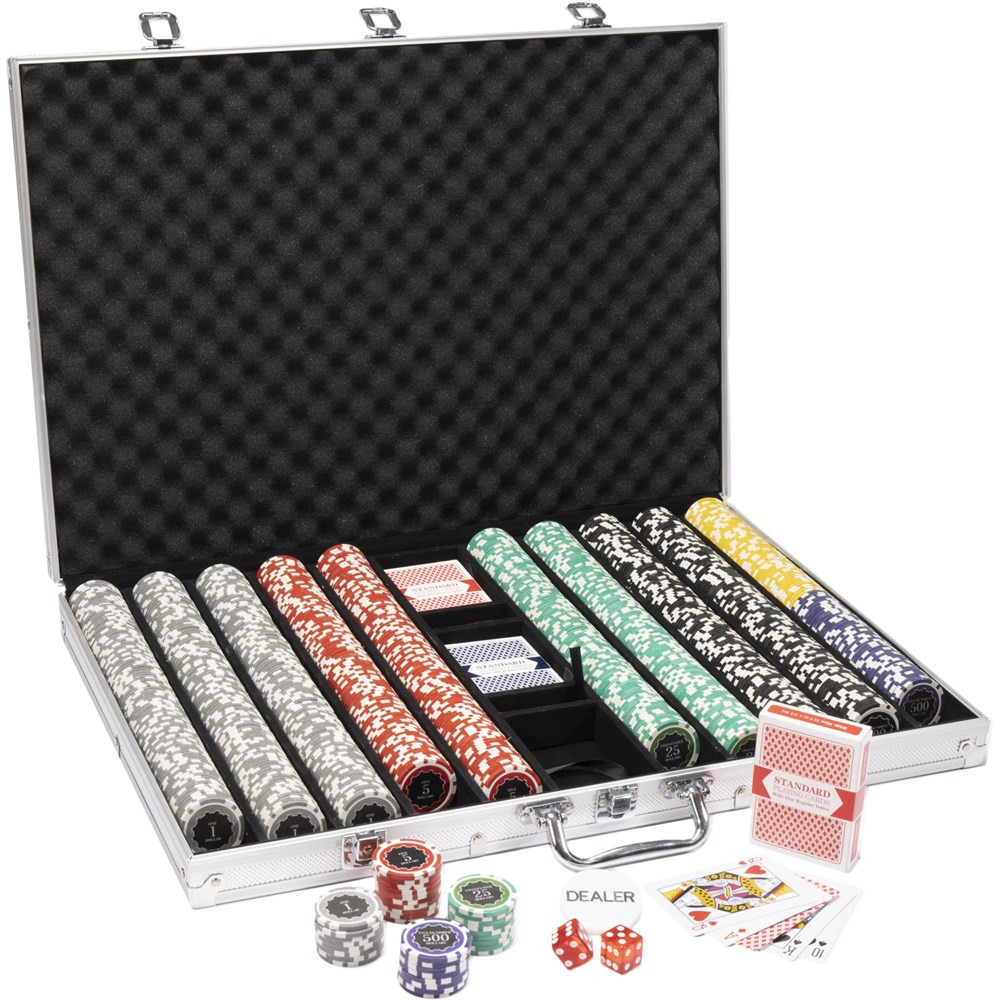 1000 Ct Eclipse Poker Chip Set w/ Aluminum Case 14 Gram Chip