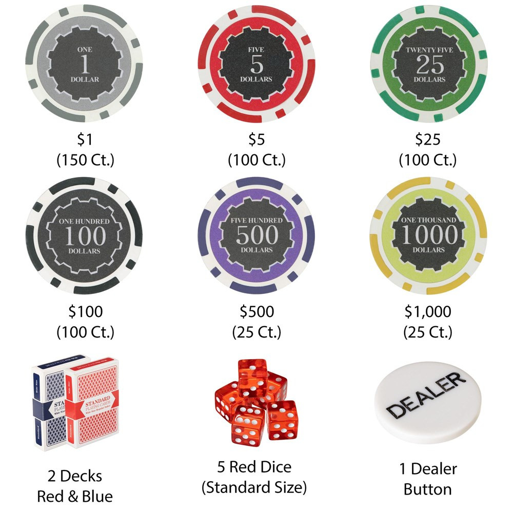 500 Ct Eclipse 14 Gram Poker Chip Set w/ Hi Gloss Case
