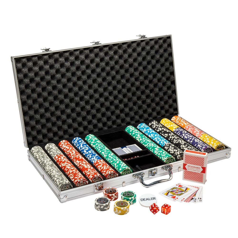 750 Ct Hi Roller 14 Gram Poker Chip Set w/ Aluminum Case