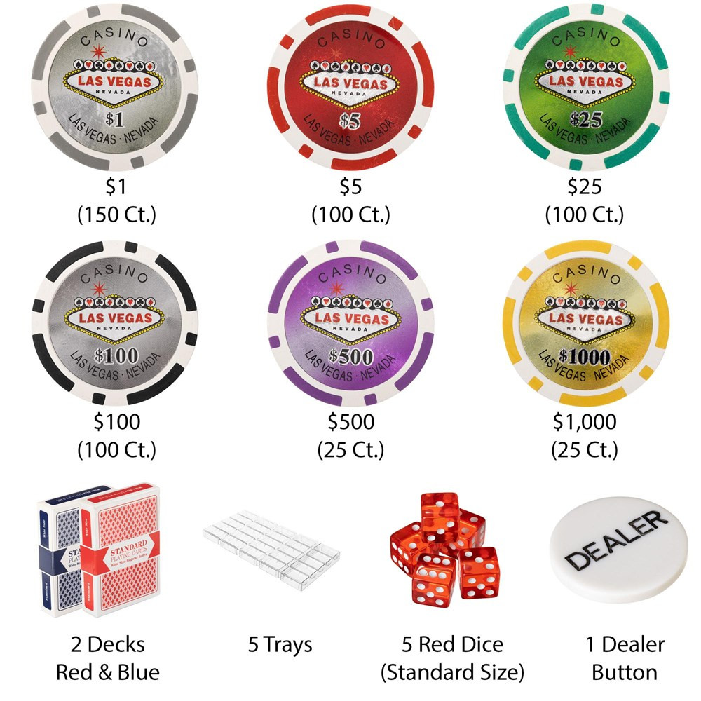 500 Claysmith Case Las Vegas Poker Chip Set