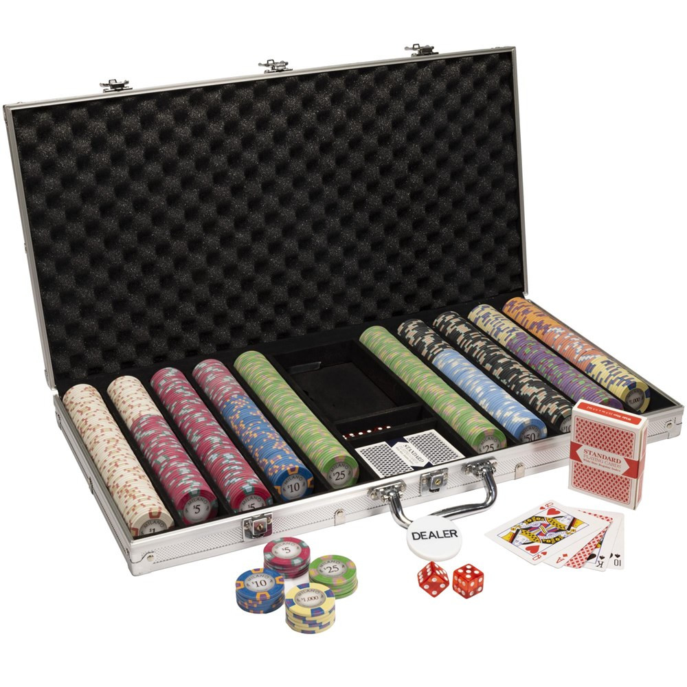 750 Ct Claysmith Gaming "Milano" 10 Gram Chip Set in Aluminum Case Poker Game