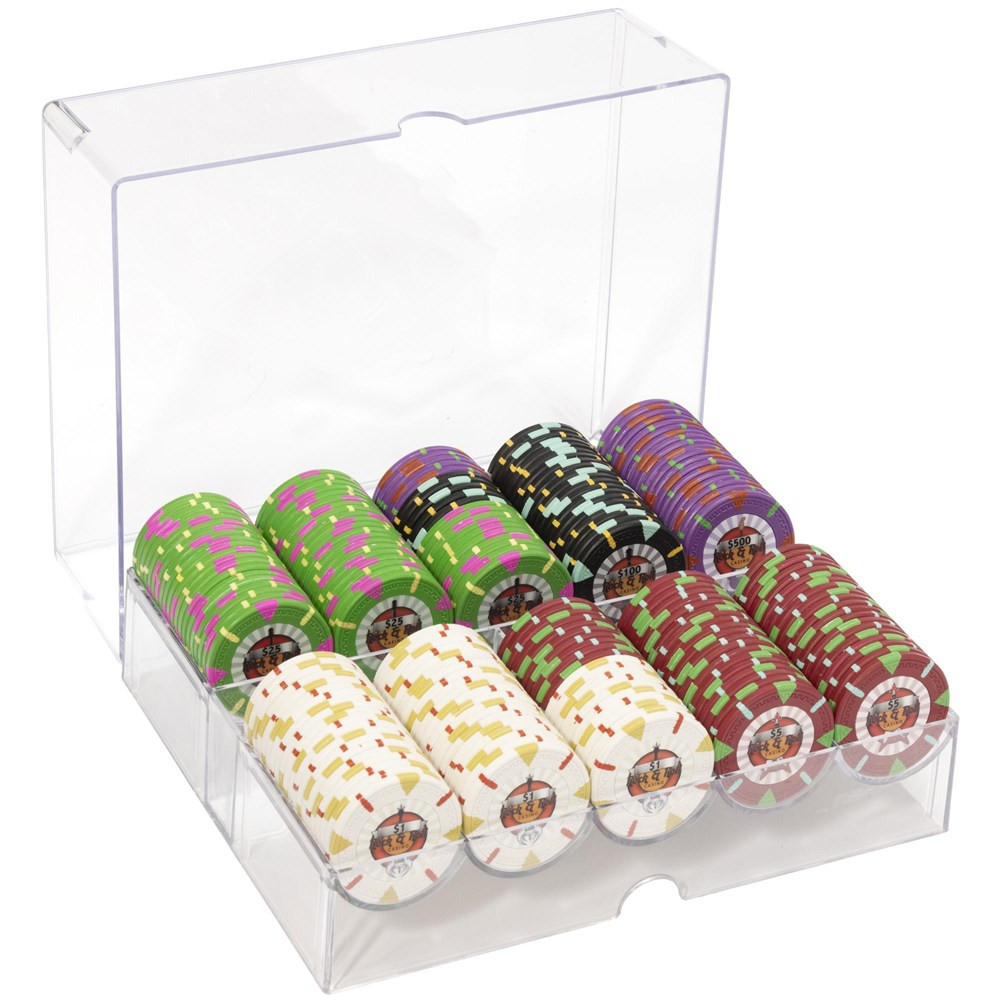 200Ct Claysmith Gaming 'Rock & Roll' Chip Set in Acrylic Case