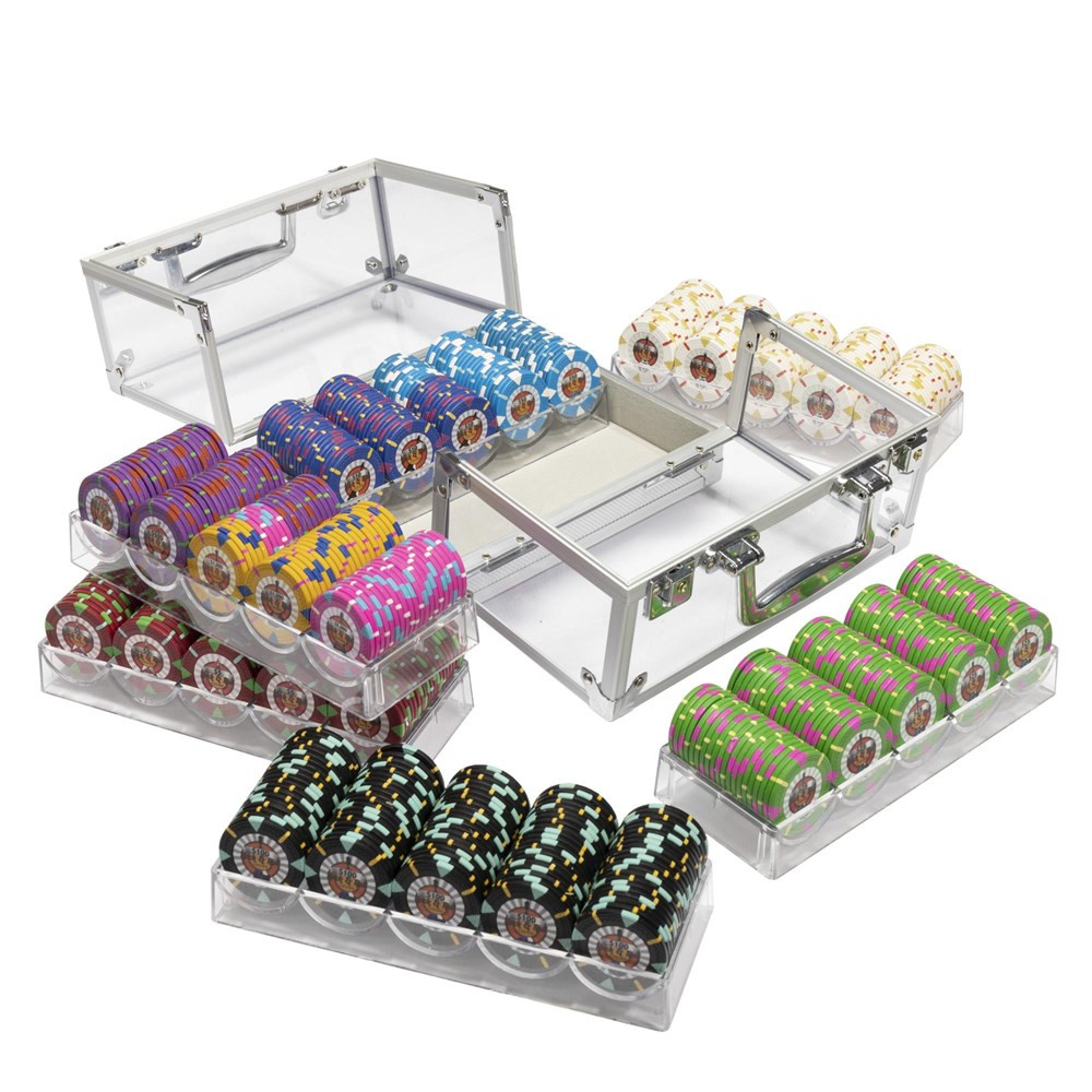 600Ct Claysmith Gaming 'Rock & Roll' Chip Set in Acrylic Case