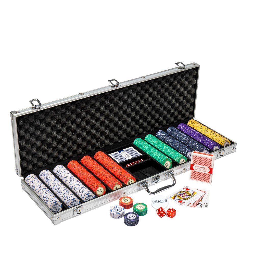 600 Ct Scroll 10 Gram Poker Chip Set w/ Aluminum Case