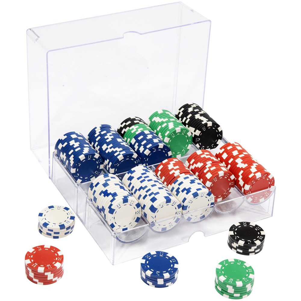 200 Ct - Pre-Packaged - Striped Dice 11.5G - Acrylic Tray