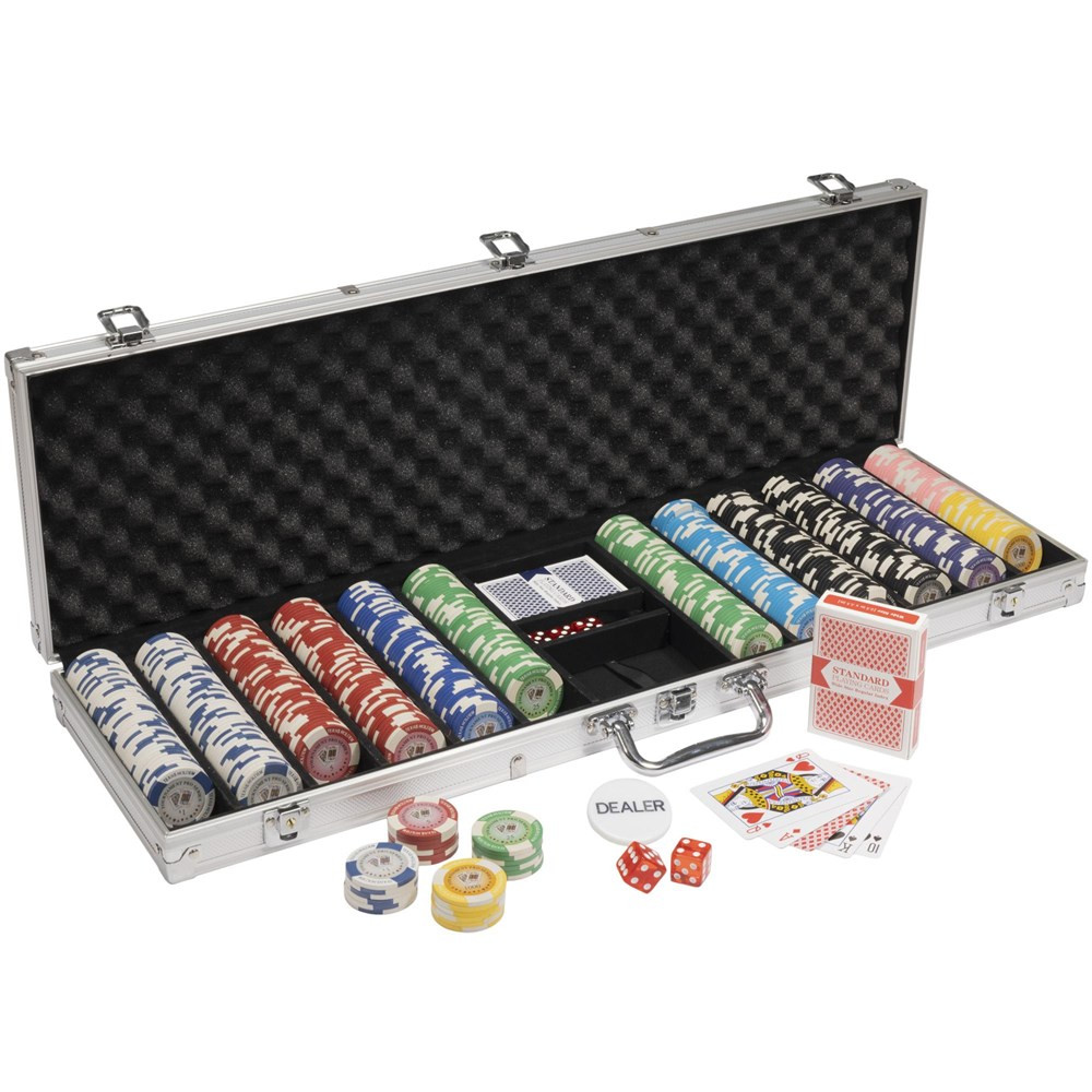 600 Aluminum Case Tournament Pro Poker Chip Set 11.5 gm