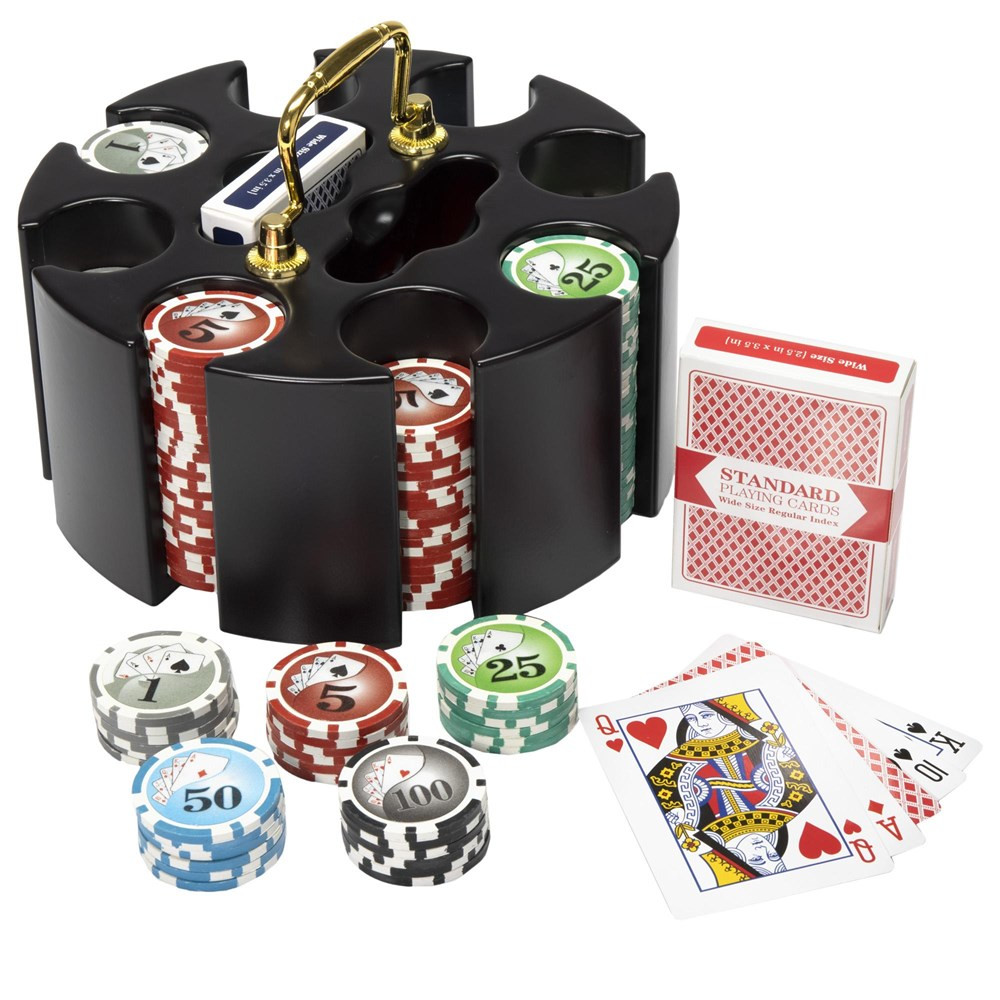 200 Ct 13.5 gram Yin Yang Poker Chips Carousel