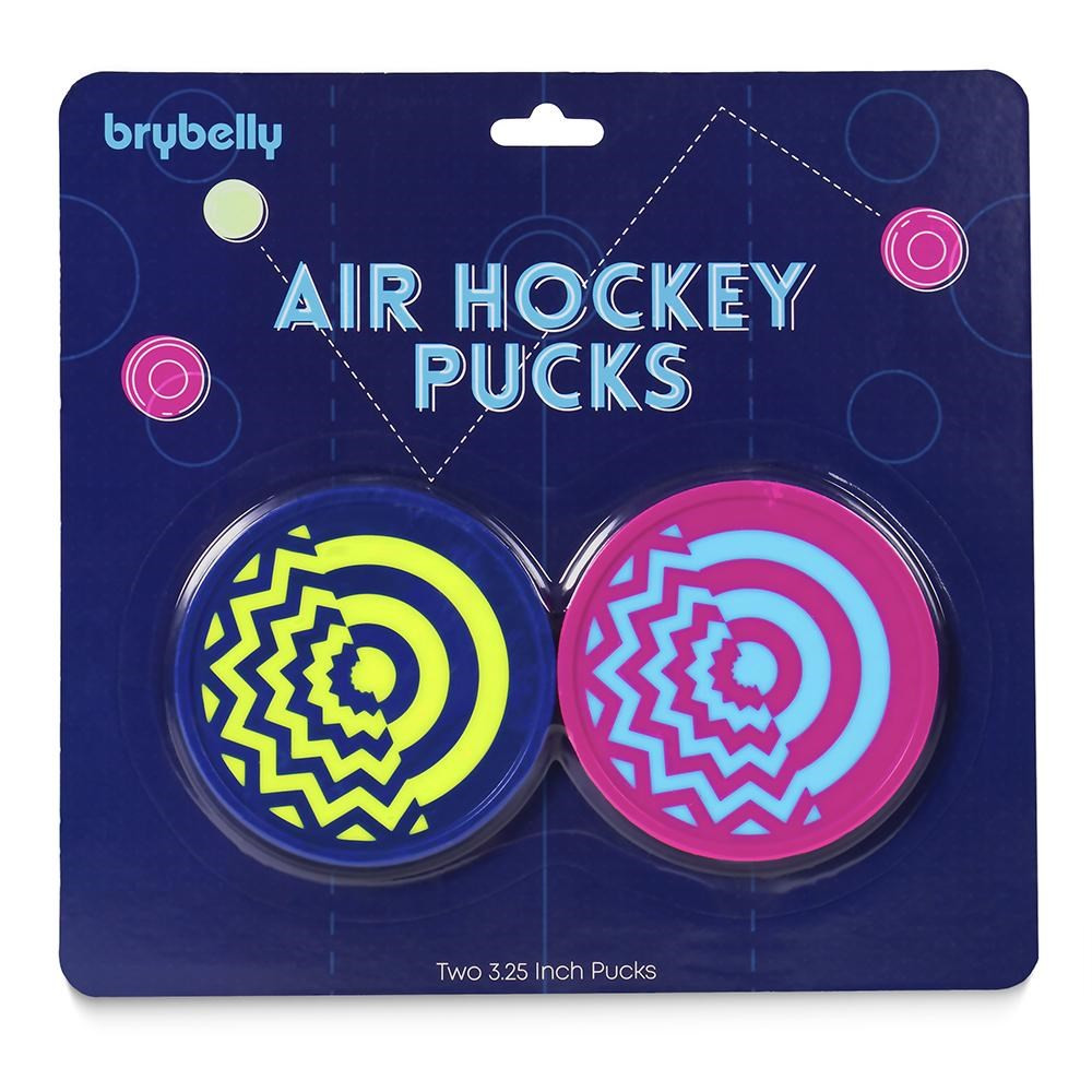 Two-Pack Vivid Air Hockey Pucks, 3.25''