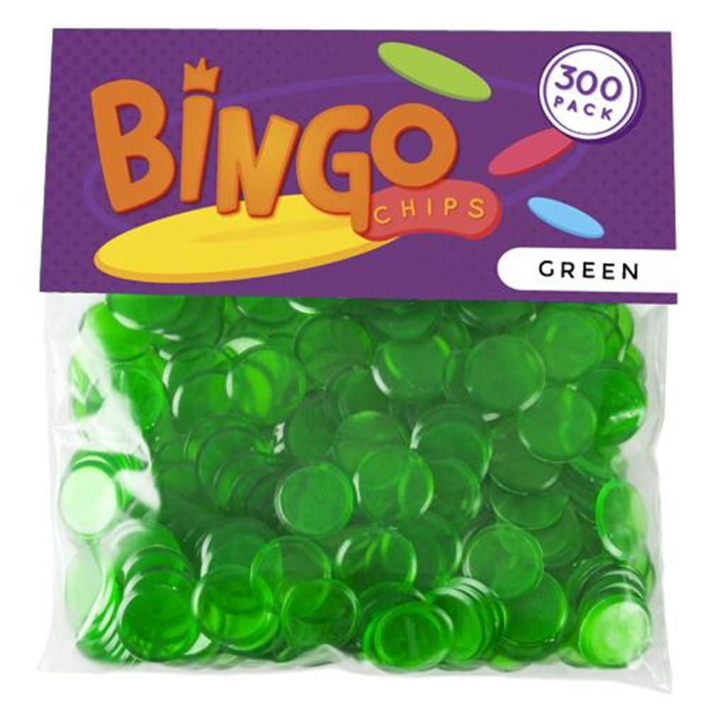 300 Pack Green Bingo Chips