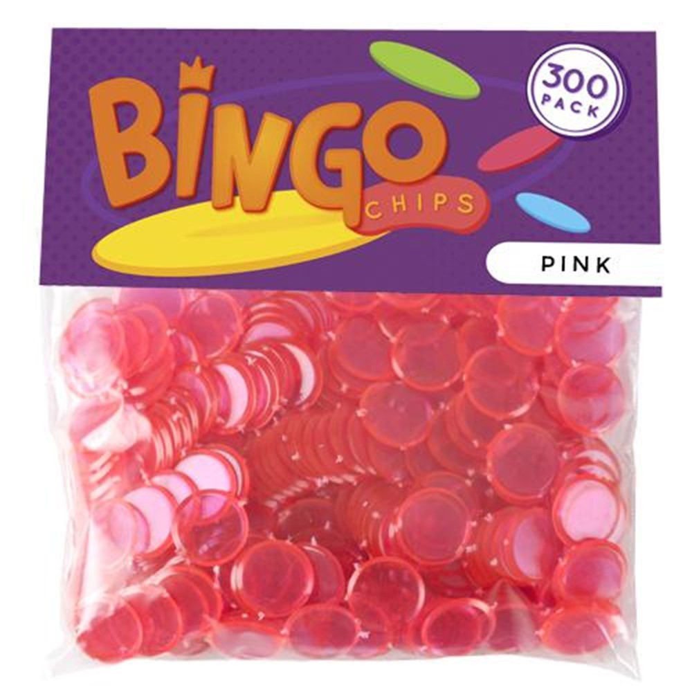 300 Pack Pink Bingo Chips