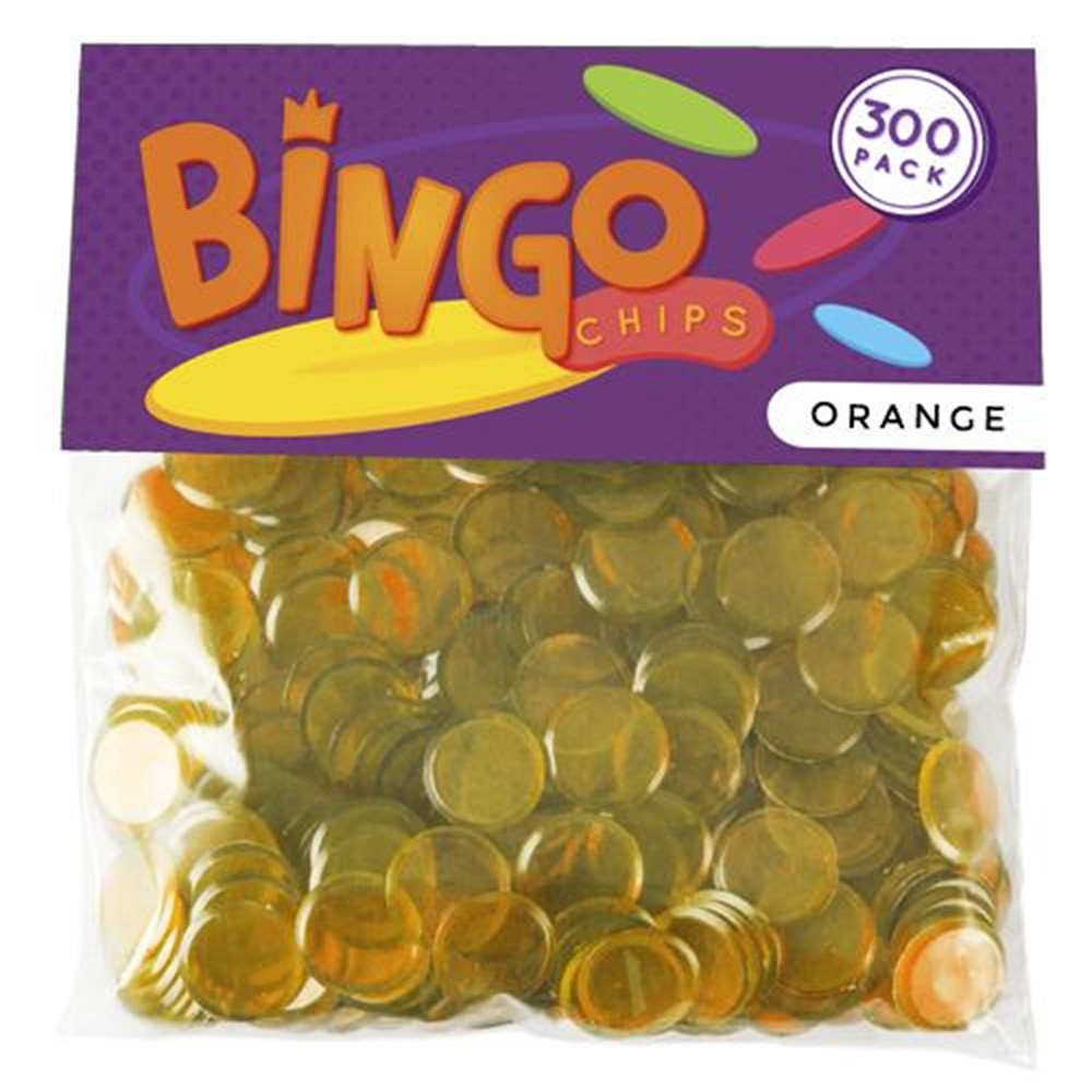 300 Pack Orange Bingo Chips