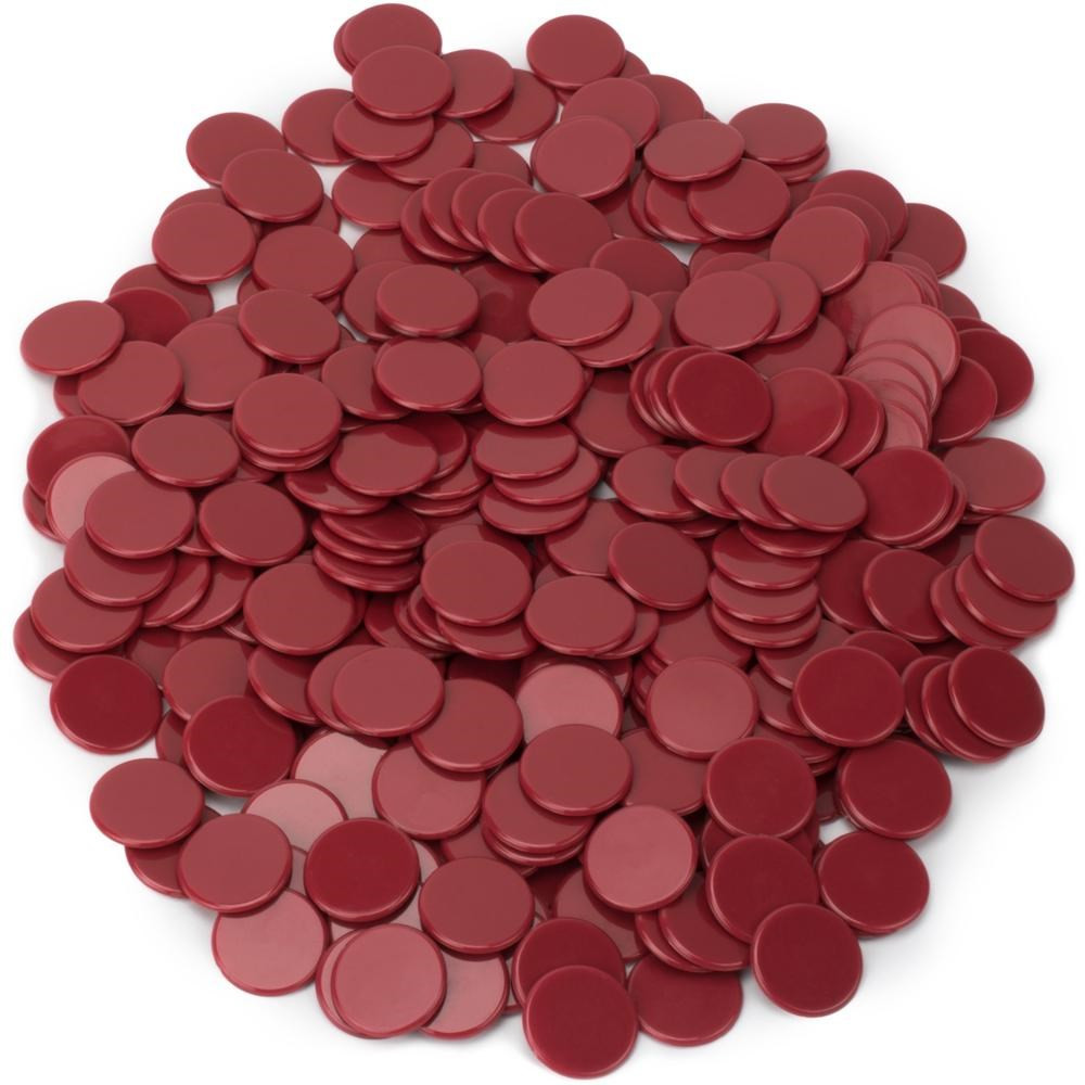 Solid Red Bingo Chips, 300-pack