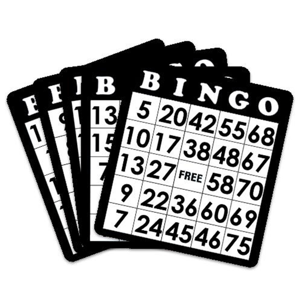 18 Pack of Black Bingo Cards