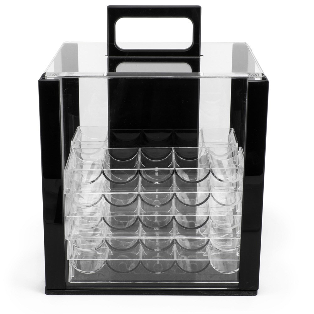 1,000 Ct Acrylic Chip Carrier with 10 Acrylic Chip Trays