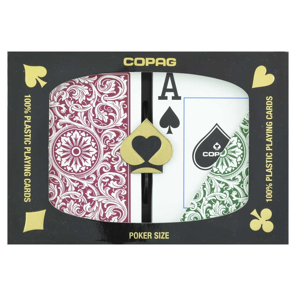 Copag 1546 Poker Green/Burgundy Jumbo