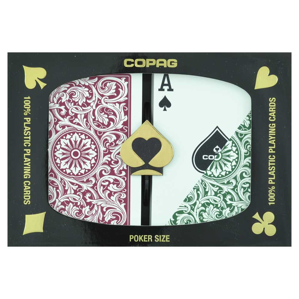Copag 1546 Poker Green/Burgundy Regular