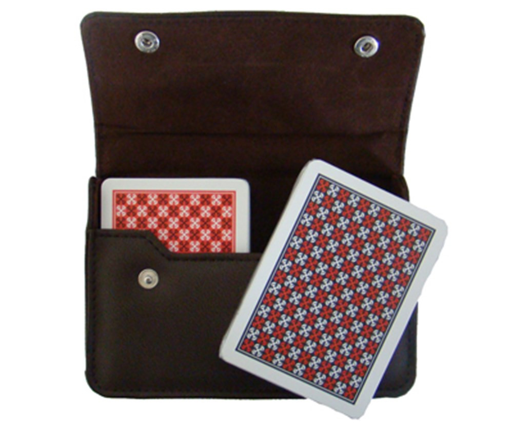 Copag Plastic Cards Leather Case Set Master Poker Regular