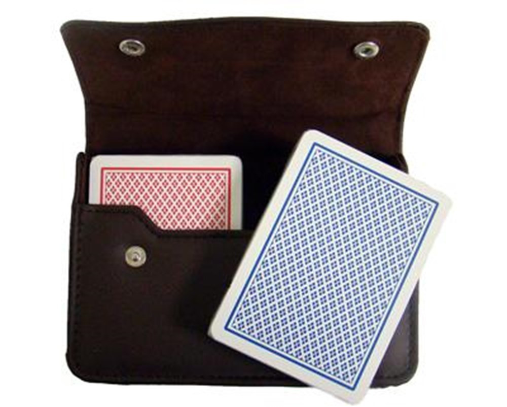 Copag Plastic Cards Leather Case Set Poker Dual Index