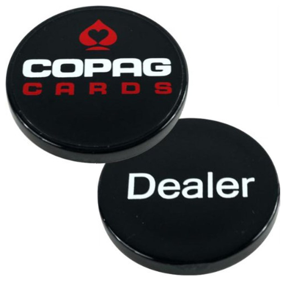 Plastic Copag Dealer Button - Black