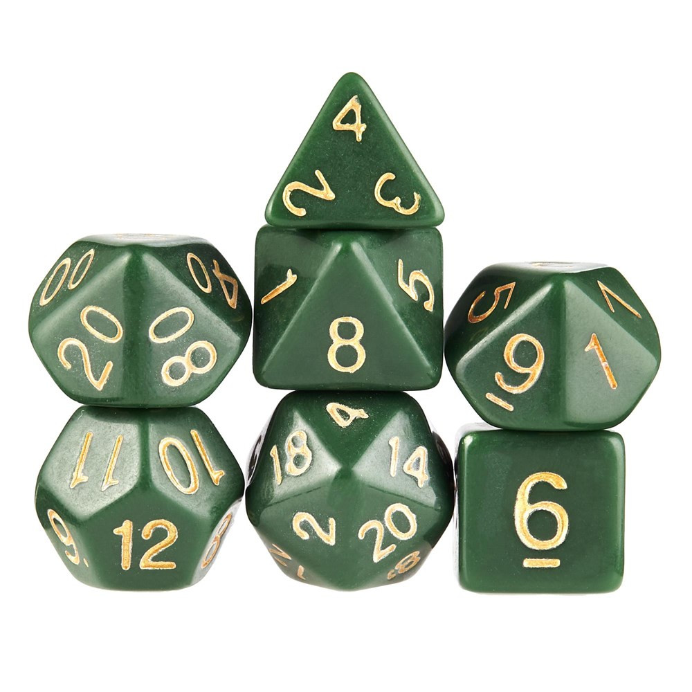 Set of 7 Polyhedral Dice, Blighted Grove