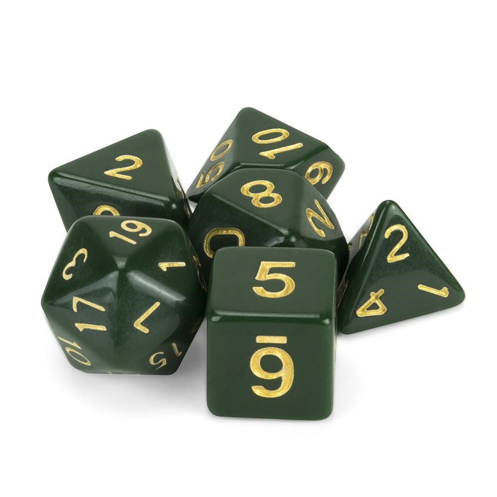 Set of 7 Polyhedral Dice, Blighted Grove