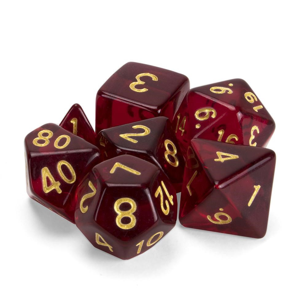 Set of 7 Polyhedral Dice, Blood Lust