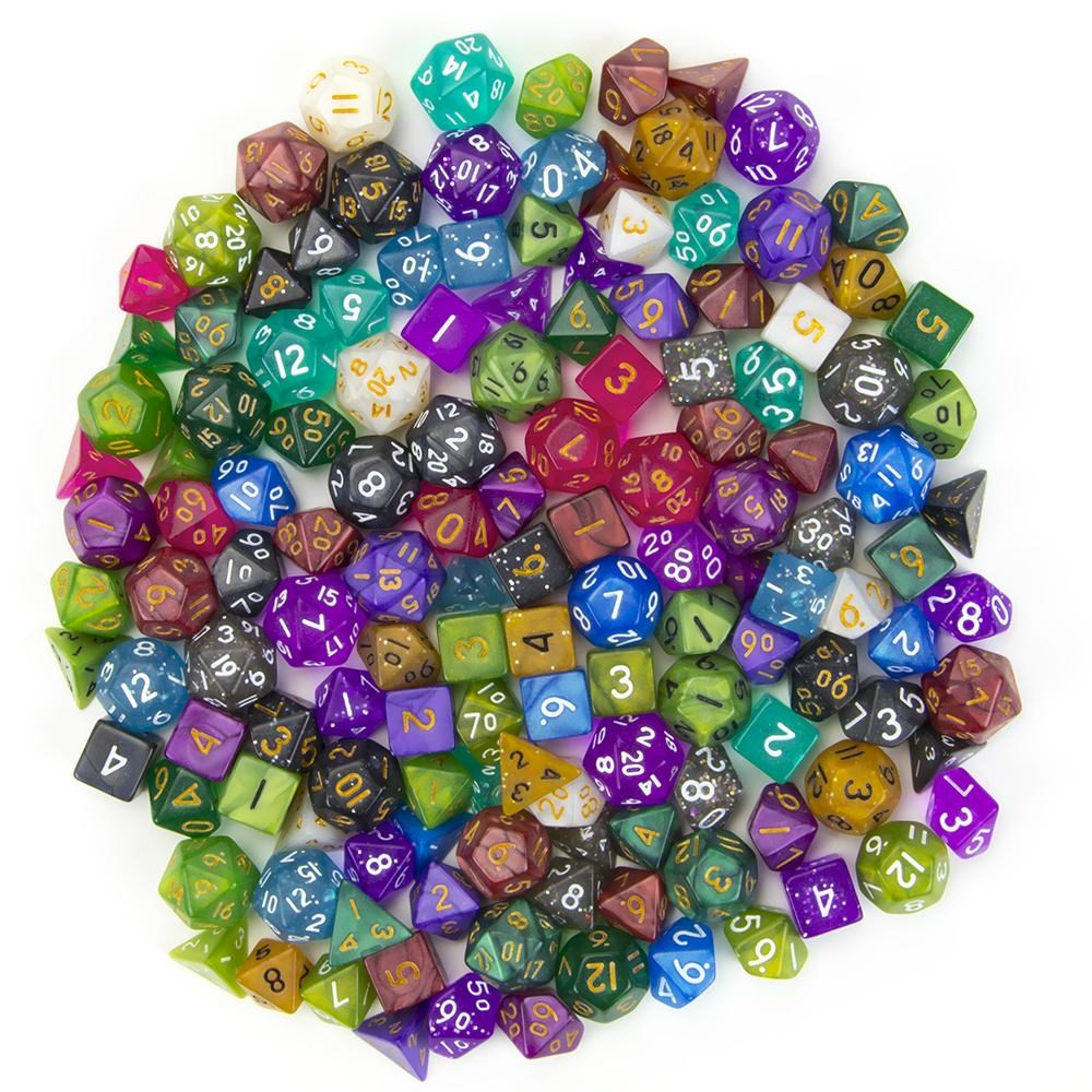 Halfling's Haversack, 140 Mini Polyhedral Dice