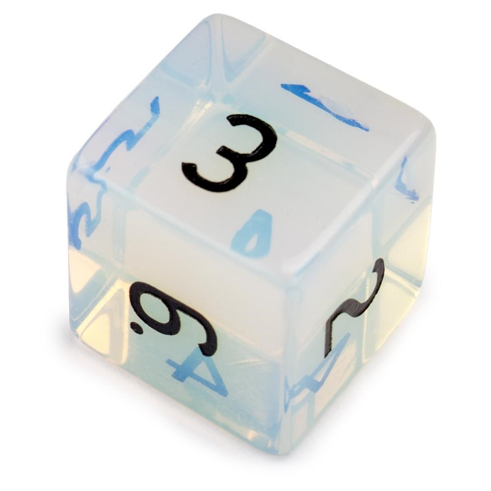 Set of 7 Handmade Stone Polyhedral Dice, Opalite