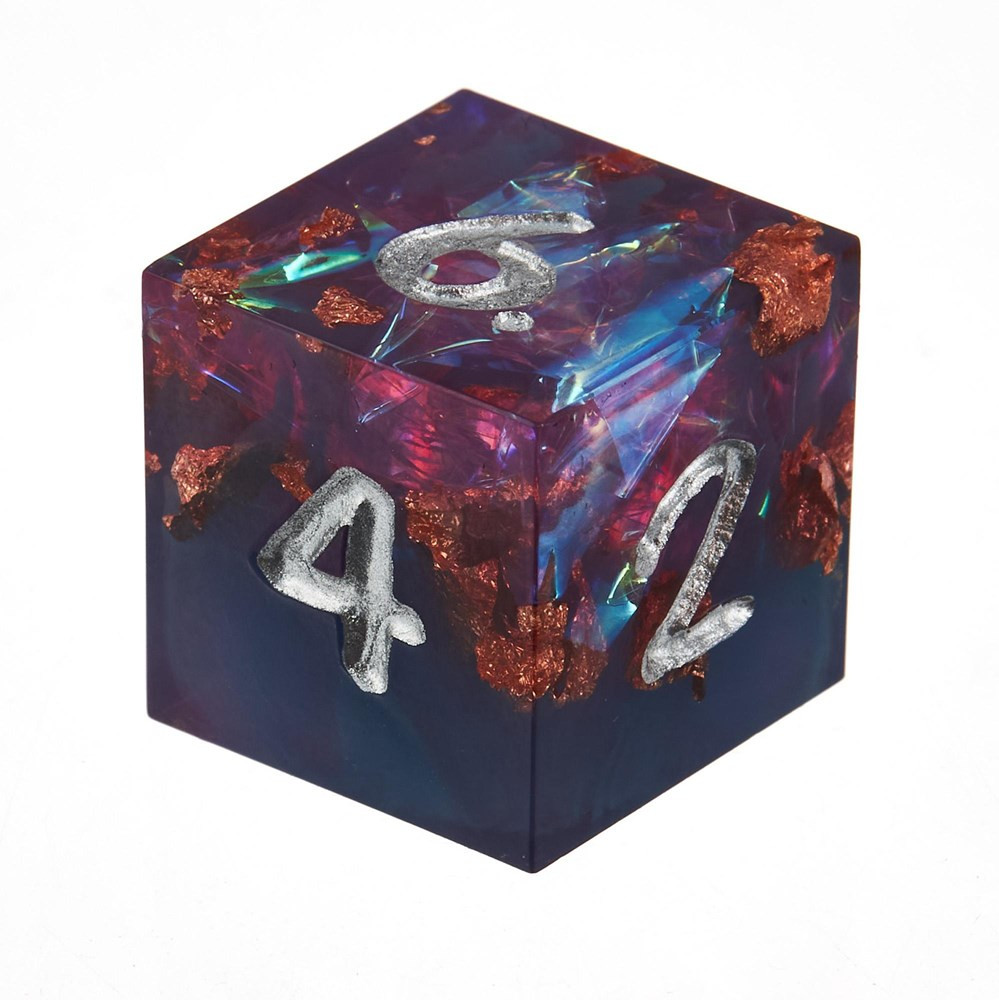 Sharp Edge Resin Dice in Leather Gift Box