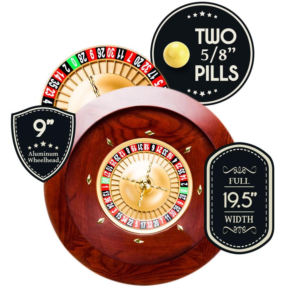 Ensemble de roues de roulette de 12 pouces, Jeu de roue de roulette en bois, Roue de paris en bois de luxe de classe casino russe