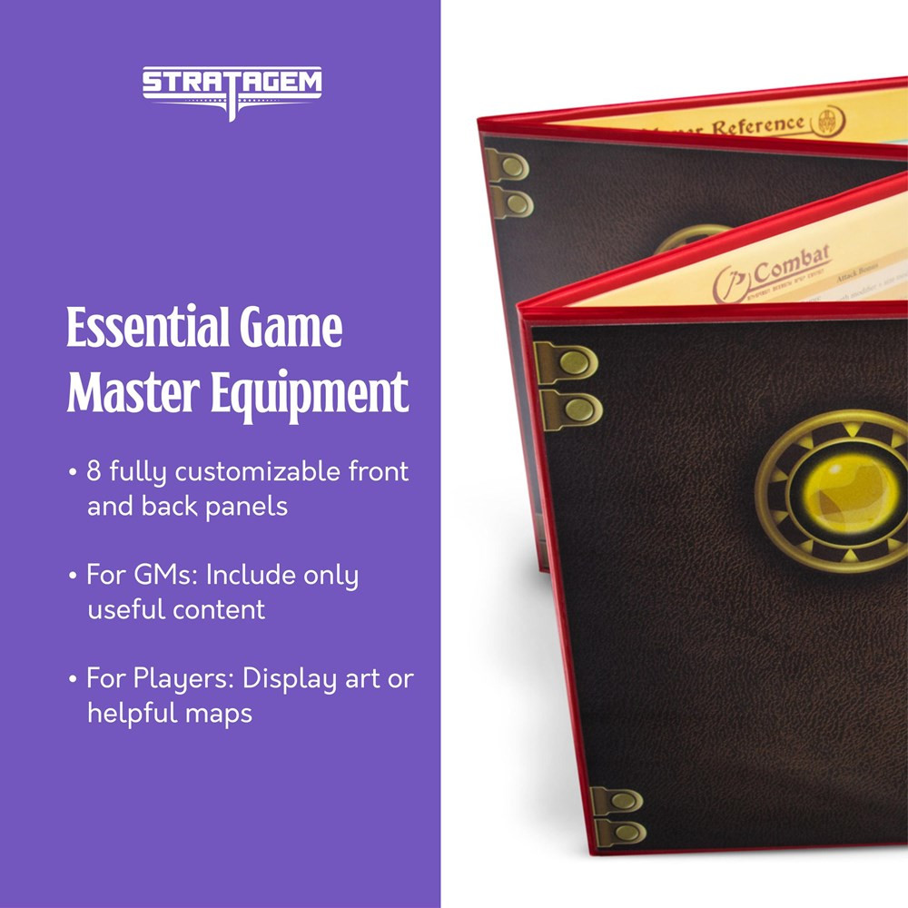 The Master's Tome Customizable DM Screen, Red