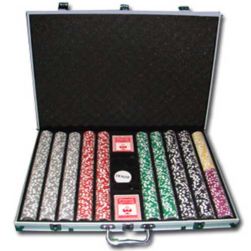 Ben Franklin 14 Gram 1000pc Poker Chip Set wAluminum Case