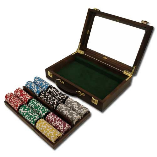 Black Diamond 14 Gram 300pc Poker Chip Set w/Walnut Casel