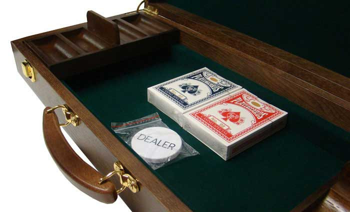 Ace Casino 14 Gram 500pc Poker Chip Set w/Walnut Case