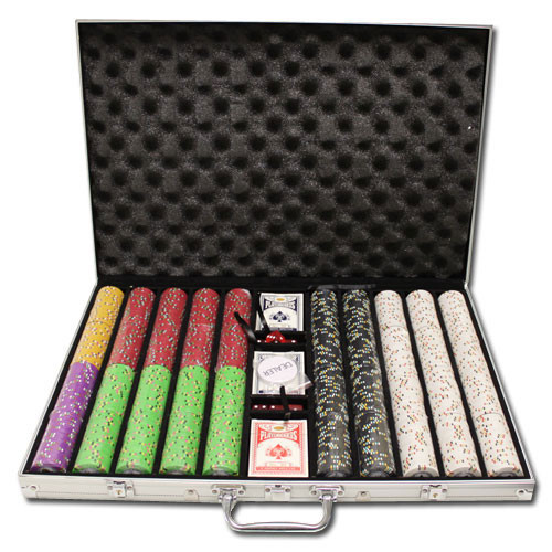 Gold Rush 1000pc Poker Chip Set w/Aluminum Case