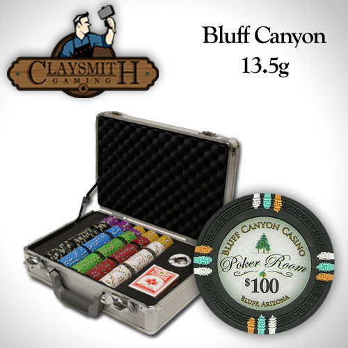 Bluff Canyon 300pc Poker Chip Set w/Claysmith Aluminum Case