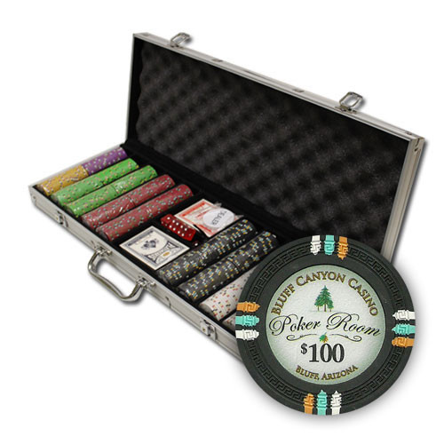 Bluff Canyon 500pc Poker Chip Set w/Aluminum Case