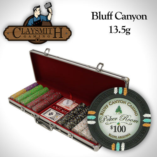 Bluff Canyon 500pc Poker Chip Set w/Black Aluminum Case