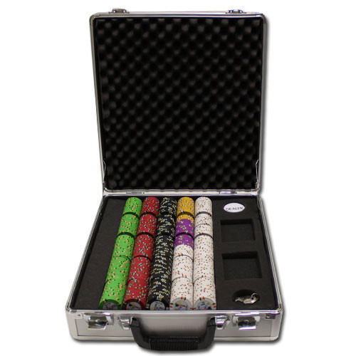 Gold Rush 500pc Poker Chip Set w/Claysmith Aluminum Case