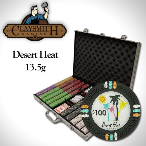 Desert Heat 1000pc Poker Chip Set w/Aluminum Case