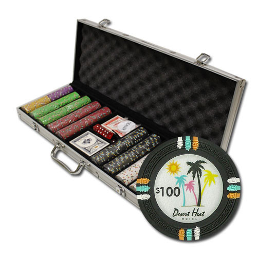 Desert Heat 500pc Poker Chip Set w/Aluminum Case