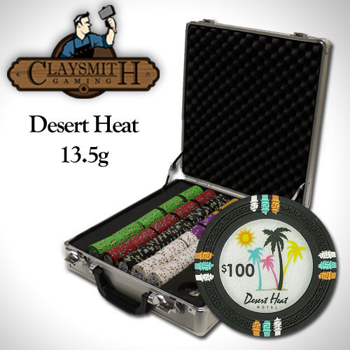Desert Heat 500pc Poker Chip Set w/Claysmith Case