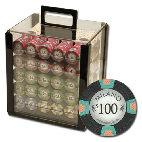 Claysmith Milano 1000pc Poker Chip Set w/Acrylic Case