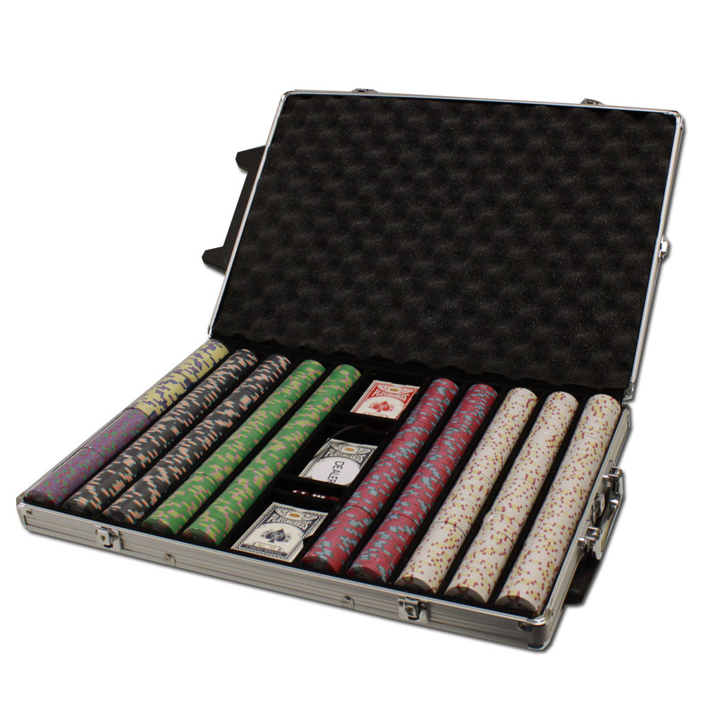 Claysmith Milano 1000pc Poker Chip Set w/Rolling Aluminum Case