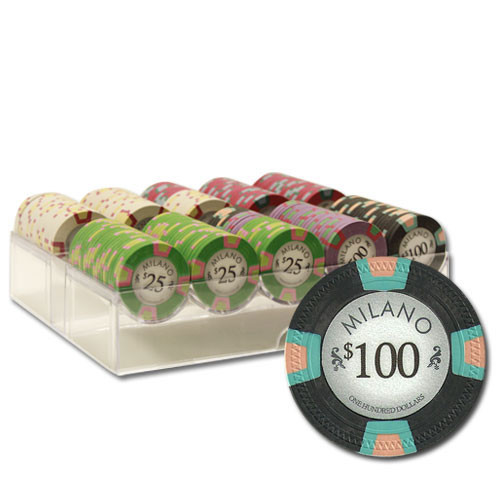 Claysmith Milano 200pc Poker Chip Set w/Acrylic Tray